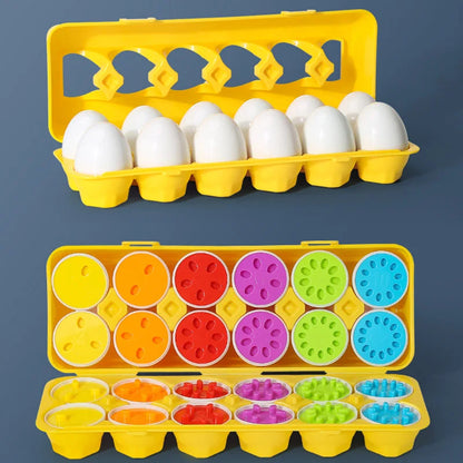 Montessori Egg Matching Puzzle Toy | Shape & Colour Learning Game for Toddlers