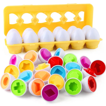 Montessori Egg Matching Puzzle Toy | Shape & Colour Learning Game for Toddlers