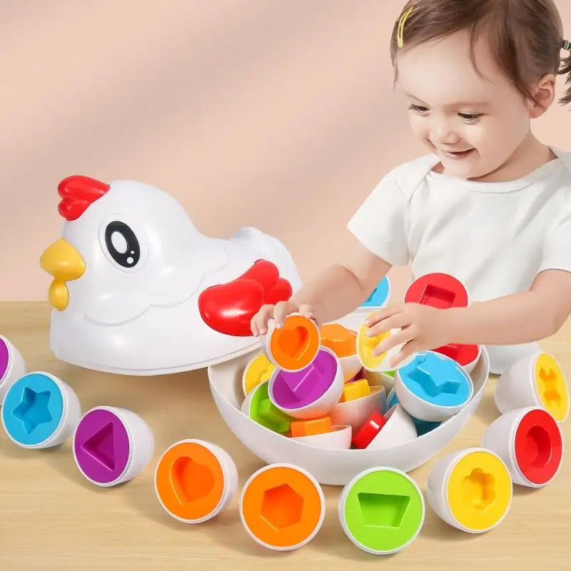 Montessori Egg Matching Puzzle Toy | Shape & Colour Learning Game for Toddlers