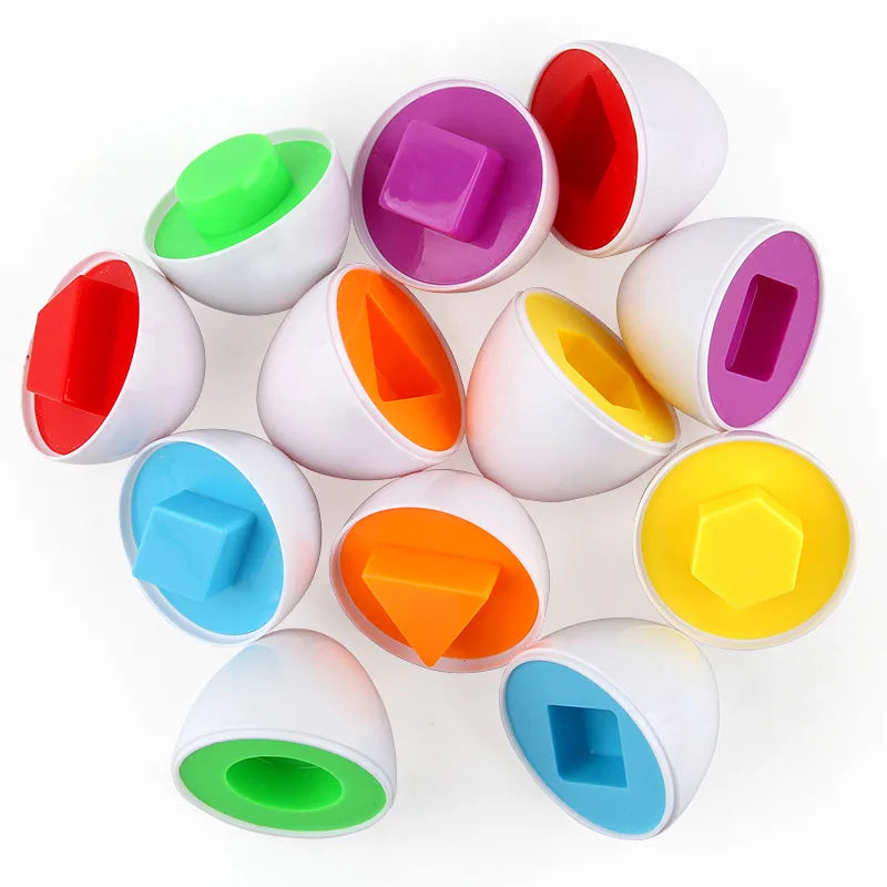 Montessori Egg Matching Puzzle Toy | Shape & Colour Learning Game for Toddlers