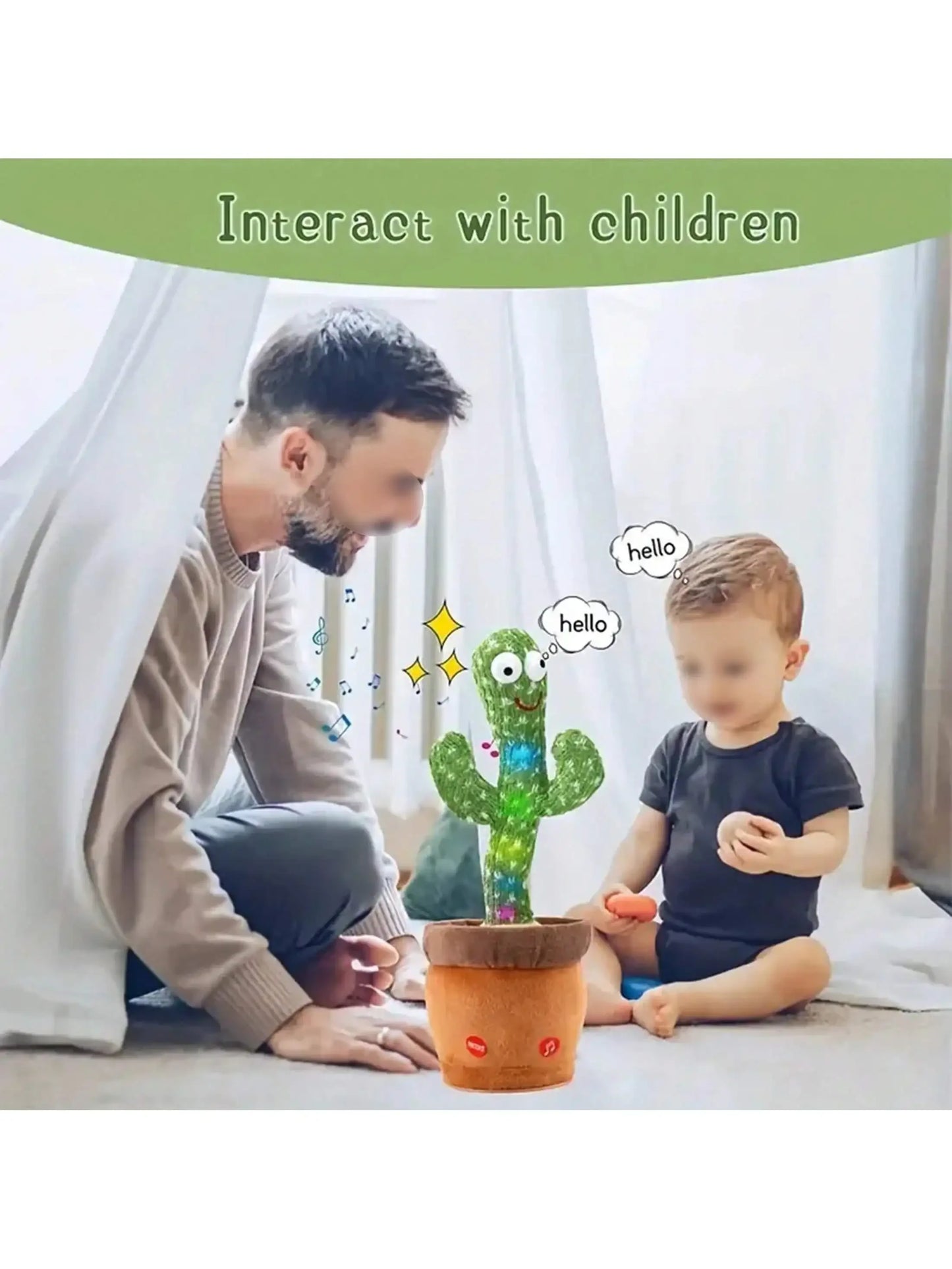 Interactive Dancing Cactus Toy for Kids | Singing, Talking & Voice Repeating